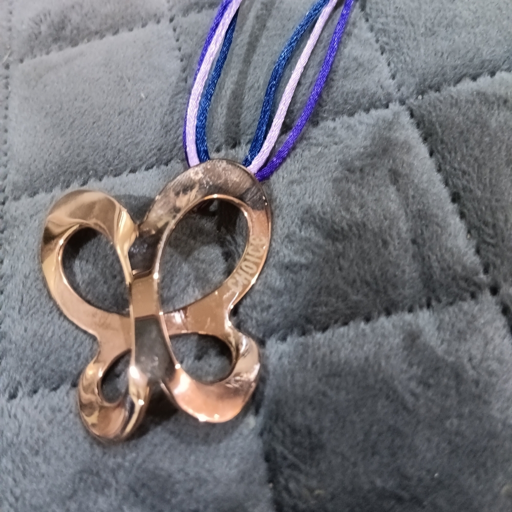 Elegant Butterfly Pendant Necklace 16-17"